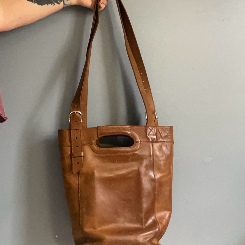 Genuine Leather Tote by Love 41 Saddleback